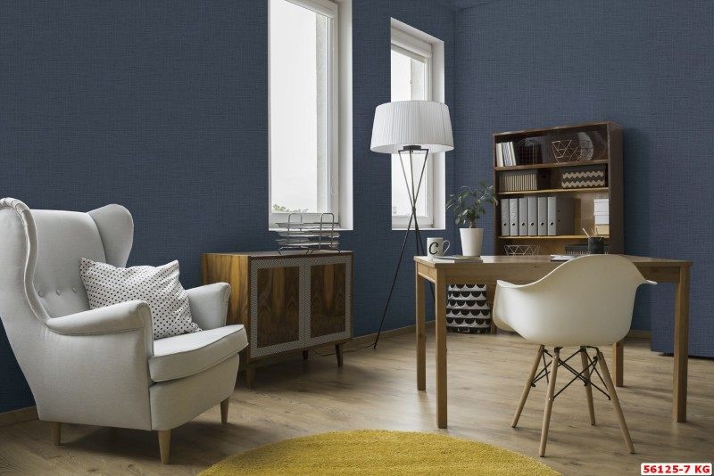 Trang trí nội thất đẹp với Sản phẩm giấy dán tường hiện đại màu xanh lam